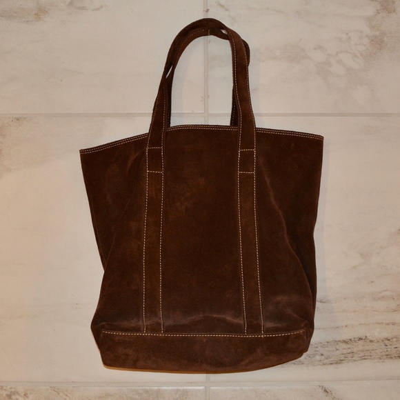 Banana Republic Chocolate Suede Tote - Picture 2 of 9
